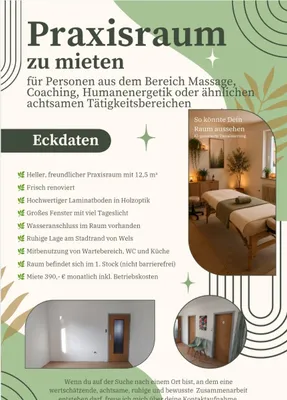 1-Zimmer-Gewerbeimmobilie mieten in Wels – 12 m², € 390 – Bild 1 von 7