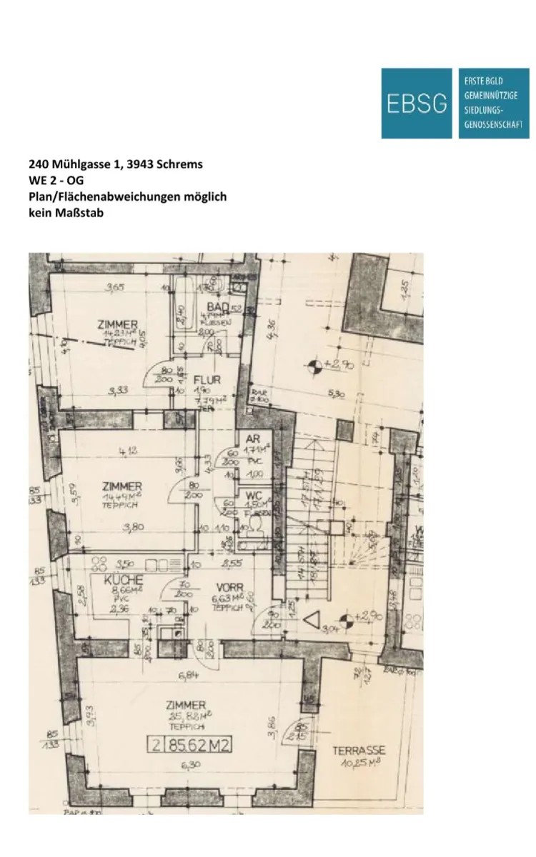 3-Zimmerwohnung im 2.OG mit Terrasse – pohled 2