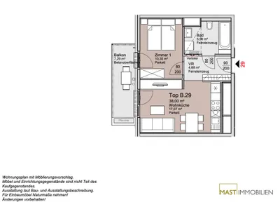 2-Zimmer-Wohnung kaufen in Wien – 38 m², € 280.000 – Bild 11 von 12