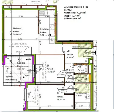 3-Zimmer-Wohnung mieten in Wien – 77,16 m², € 1.652 – Bild 12 von 13