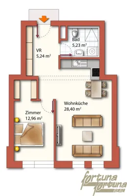 Wohnung mieten in Wien – 52 m², € 1.288 – Bild 5 von 8