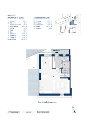 4-Zimmer-Haus mieten in Hollabrunn – 109,63 m², € 1.119 – Bild 3 von 4