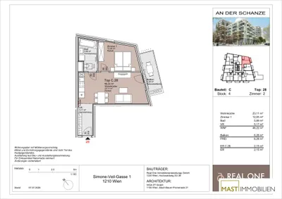 2-Zimmer-Wohnung mieten in Wien – 45,52 m², € 1.010 – Bild 8 von 8