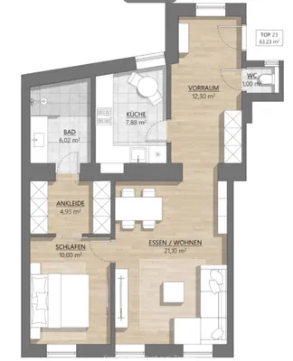2-Zimmer-Wohnung kaufen in Wien – 63,23 m², € 512.000 – Bild 9 von 9