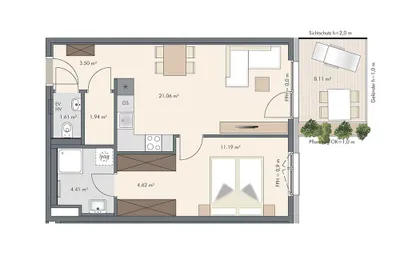 2-Zimmer-Wohnung kaufen in Wien – 48,33 m², € 352.425 – Bild 15 von 15