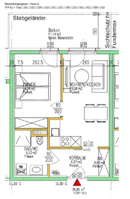 2-Zimmer-Wohnung mieten in Graz – 34,98 m², € 550 – Bild 8 von 8