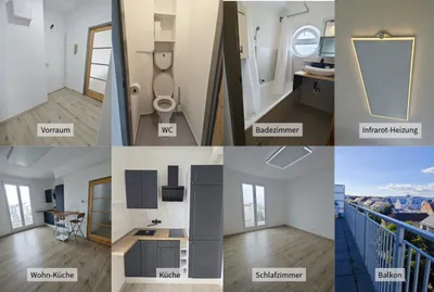 Helle Single- oder Pärchenwohnung mit Blick über Wien. Erstbezug nach Sanierung.