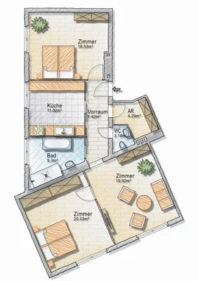 3-Zimmer-Wohnung kaufen in Wien – 91,5 m², € 398.000 – Bild 11 von 11