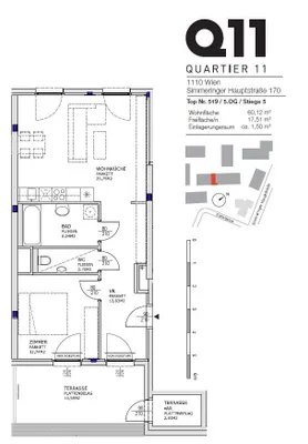 2-Zimmer-Wohnung mieten in Wien – 60,12 m², € 1.176 – Bild 14 von 15