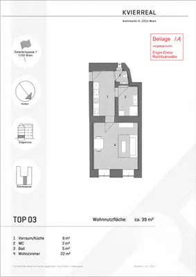Wohnung kaufen in Wien – 39,34 m², € 189.000 – Bild 9 von 9