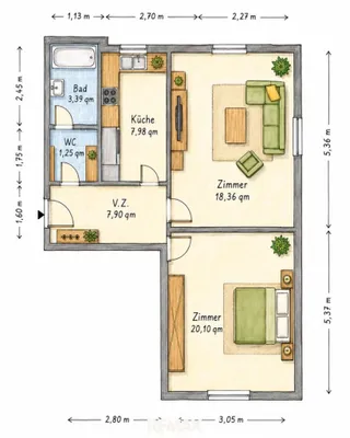 2-Zimmer-Wohnung kaufen in Wien – 59 m², € 179.000 – Bild 16 von 20