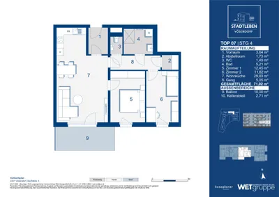 3-Zimmer-Wohnung kaufen in Mödling – 72,35 m², € 341.900 – Bild 7 von 7