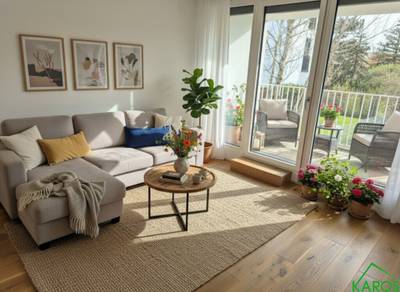 Ruhig gelegene 2-Zimmer-Wohnung mit Loggia, Einbauküche & Garage!!!