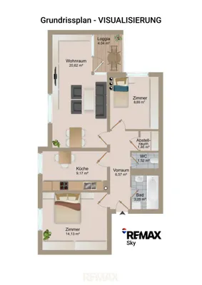3-Zimmer-Wohnung kaufen in Linz – 69,64 m², € 255.000 – Bild 9 von 9