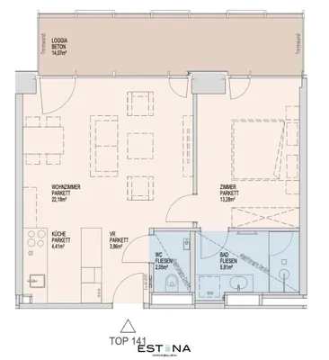 2-Zimmer-Wohnung mieten in Wien – 51,59 m², € 1.650 – Bild 21 von 21
