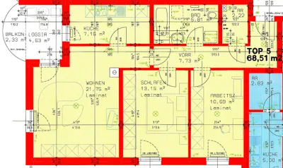 3-Zimmer-Wohnung mieten in Ried im Innkreis – 68,51 m², € 814 – Bild 7 von 7
