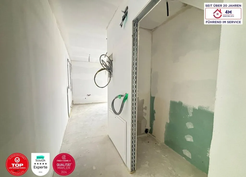 Erstbezug! Helle Neubauwohnung mit Terrasse im 4. Liftstock - perfekt für Paare & Jungfamilien - Widok 3