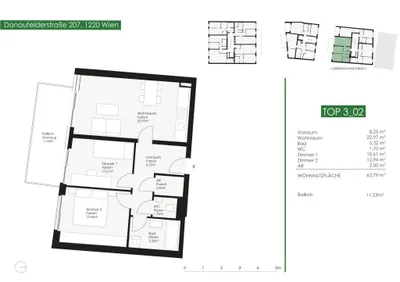 3-Zimmer-Wohnung kaufen in Wien – 63,79 m², € 419.000 – Bild 15 von 15