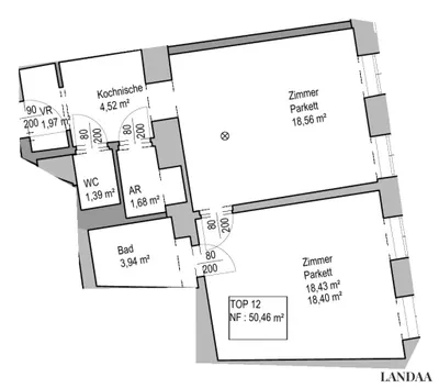 2-Zimmer-Wohnung kaufen in Wien – 50,46 m², € 289.000 – Bild 11 von 11