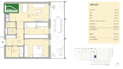 3-Zimmer-Wohnung mieten in Graz – 61,37 m², € 893 – Bild 17 von 17