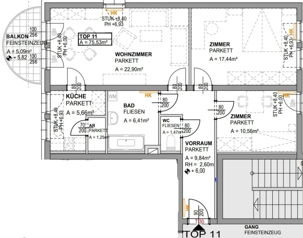 Vermietete 3-Zimmerwohnung mit Balkon zu verkaufen - Ansicht 2