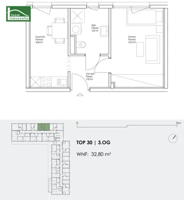 2-Zimmer-Wohnung mieten in Graz – 32,8 m², € 539 – Bild 14 von 14