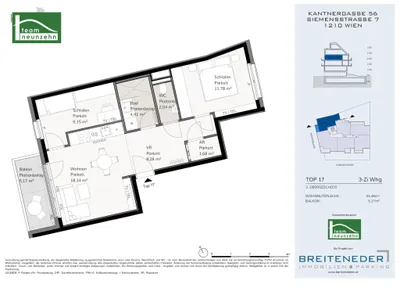 3-Zimmer-Wohnung kaufen in Wien – 55,48 m², € 385.000 – Bild 14 von 14