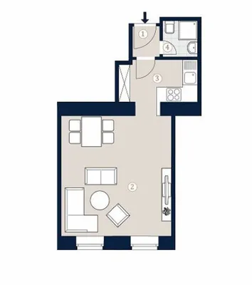 1-Zimmer-Wohnung kaufen in Wien – 34,01 m², € 155.000 – Bild 4 von 5