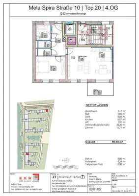2-Zimmer-Wohnung mieten in Graz – 67,03 m², € 1.062 – Bild 2 von 2
