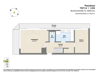 3-Zimmer-Wohnung kaufen in Linz – 105,33 m², € 548.000 – Bild 20 von 21