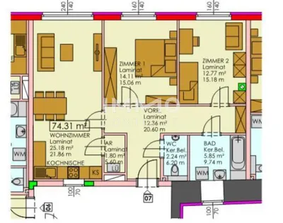 3-Zimmer-Wohnung mieten in Melk – 72,16 m², € 815 – Bild 13 von 13