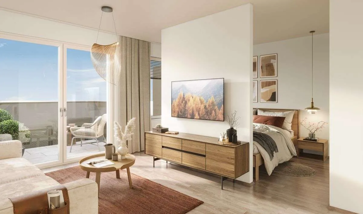 Exclusive 2 Zimmer Wohnung - Erstbezug im hochwertigen Neubau im Village im Dritten - 3. nézet
