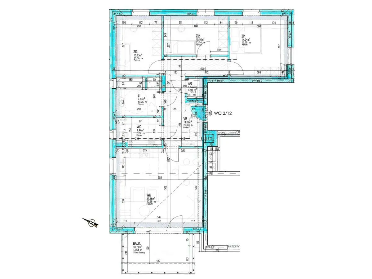 Moderne 4-Zimmer-Wohnung mit Balkon - geförderte Miete ODER geförderte Miete mit Kaufoption - 4 Zimmer – pohled 2