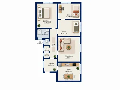 5-Zimmer-Wohnung kaufen in Klagenfurt – 117 m², € 254.000 – Bild 6 von 6