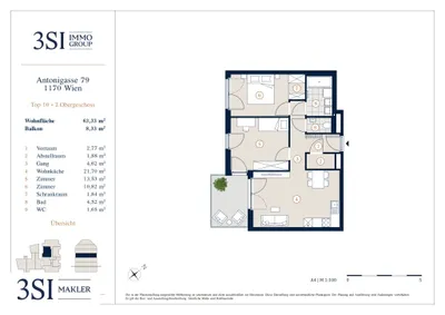 3-Zimmer-Wohnung mieten in Wien – 63,33 m², € 1.700 – Bild 11 von 11
