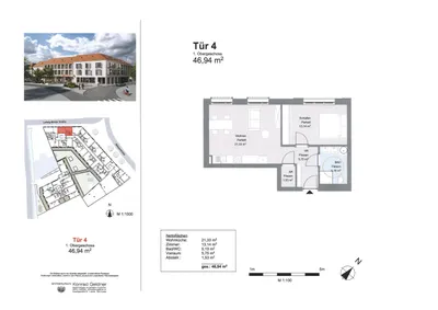 2-Zimmer-Wohnung mieten in Weiz – 46,94 m², € 802 – Bild 3 von 4