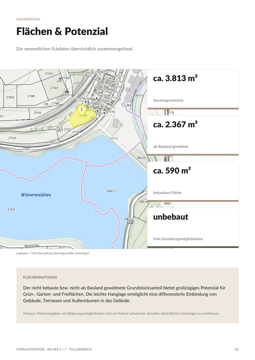 AM WIENERWALDSEE__SÜDHANG__3813m² - Ansicht 3