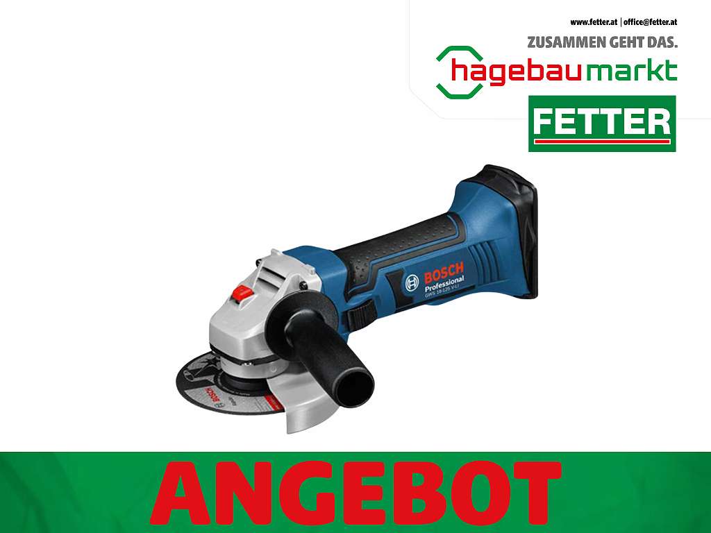 Akku Flex Winkelschleifer Bosch GWS 18 125V LI ohne Akku Hagebau Fetter Angebot Abverkauf