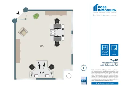 1-Zimmer-Gewerbeimmobilie mieten in Wels-Land – 45 m², € 450 – Bild 16 von 16