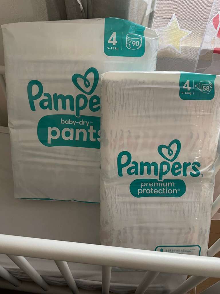 Pampers Baby Dry Pants und Premium Protection Windel Größe 4 / 24 Cent/  Stück, € 35,- (9321 Kappel am Krappfeld) - willhaben