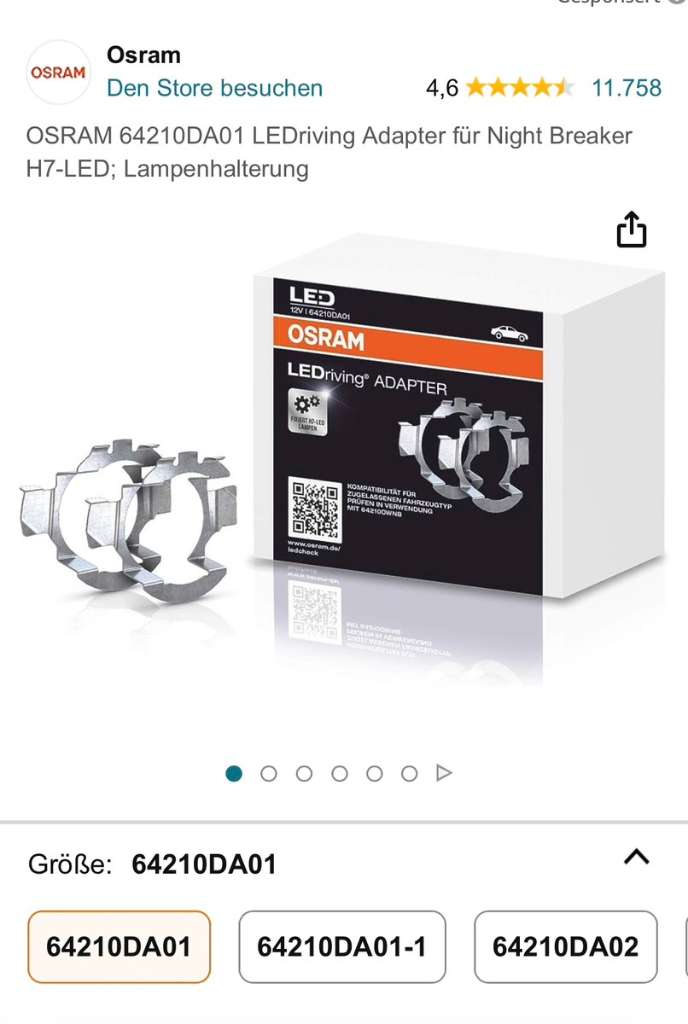 Osram LEDriving Adapter VW, € 6,90 (4910 Ried im Innkreis) - willhaben