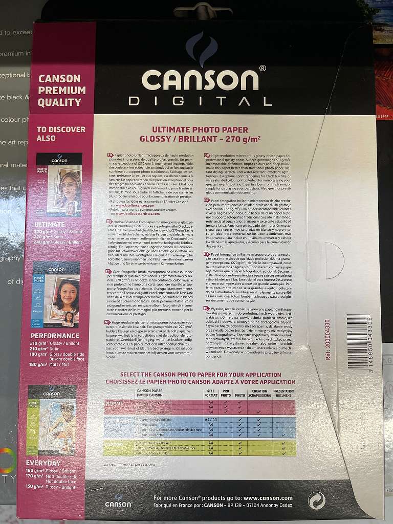 Canson Digital Photo Paper - A4 - 270 g/m² - Canson - Boesner