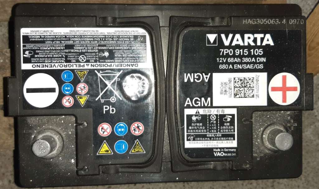 Autobatterie VARTA 12V 68Ah 680A AGM