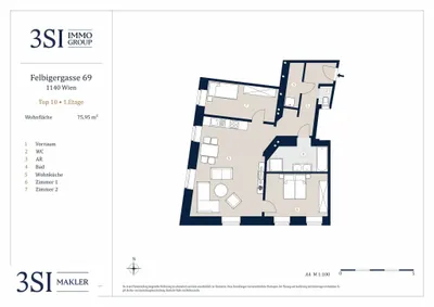 3-Zimmer-Wohnung kaufen in Wien – 75,95 m², € 449.000 – Bild 28 von 28