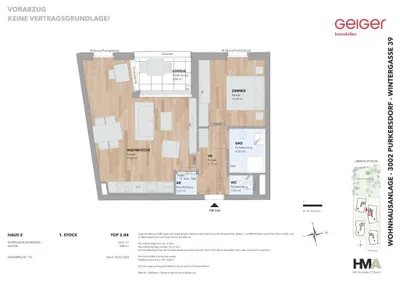 2-Zimmer-Wohnung kaufen in Sankt Pölten Land – 53,81 m², € 360.700 – Bild 2 von 16