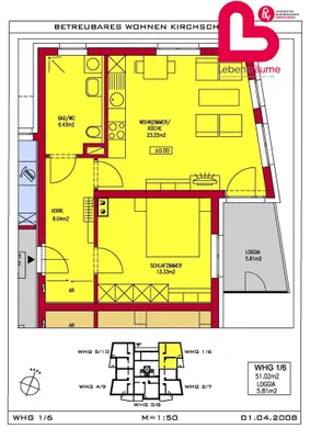 2-Zimmer-Wohnung mieten in Urfahr-Umgebung – 57 m², € 623 – Bild 11 von 11