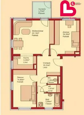 3-Zimmer-Wohnung mieten in Rohrbach – 78,61 m², € 800 – Bild 15 von 15