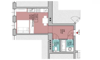 1-Zimmer-Wohnung kaufen in Wien – 30 m², € 129.000 – Bild 6 von 6
