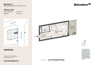 1-Zimmer-Wohnung mieten in Graz – 36,41 m², € 573 – Bild 15 von 15