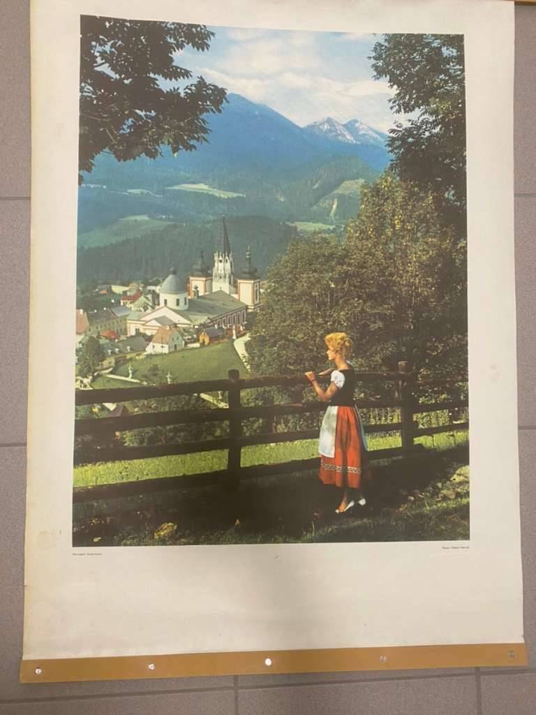 Vintage Lerntafel Mariazell/ Steiermark